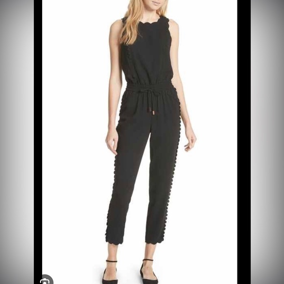 Size 1 Ted Baker London Scalloped Jump Suit- Like new! - Picture 1 of 3